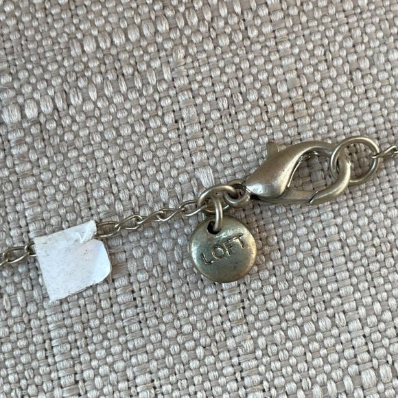 Loft Women Necklace Crystals Accent Fashion Jewelry Gold Tone Necklace - Picture 10 of 12